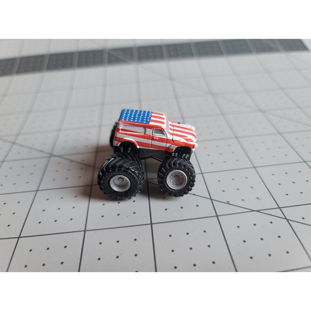 Micro Machines Red White & Blue USA Monster Truck Tuff Trax Truck Galoob